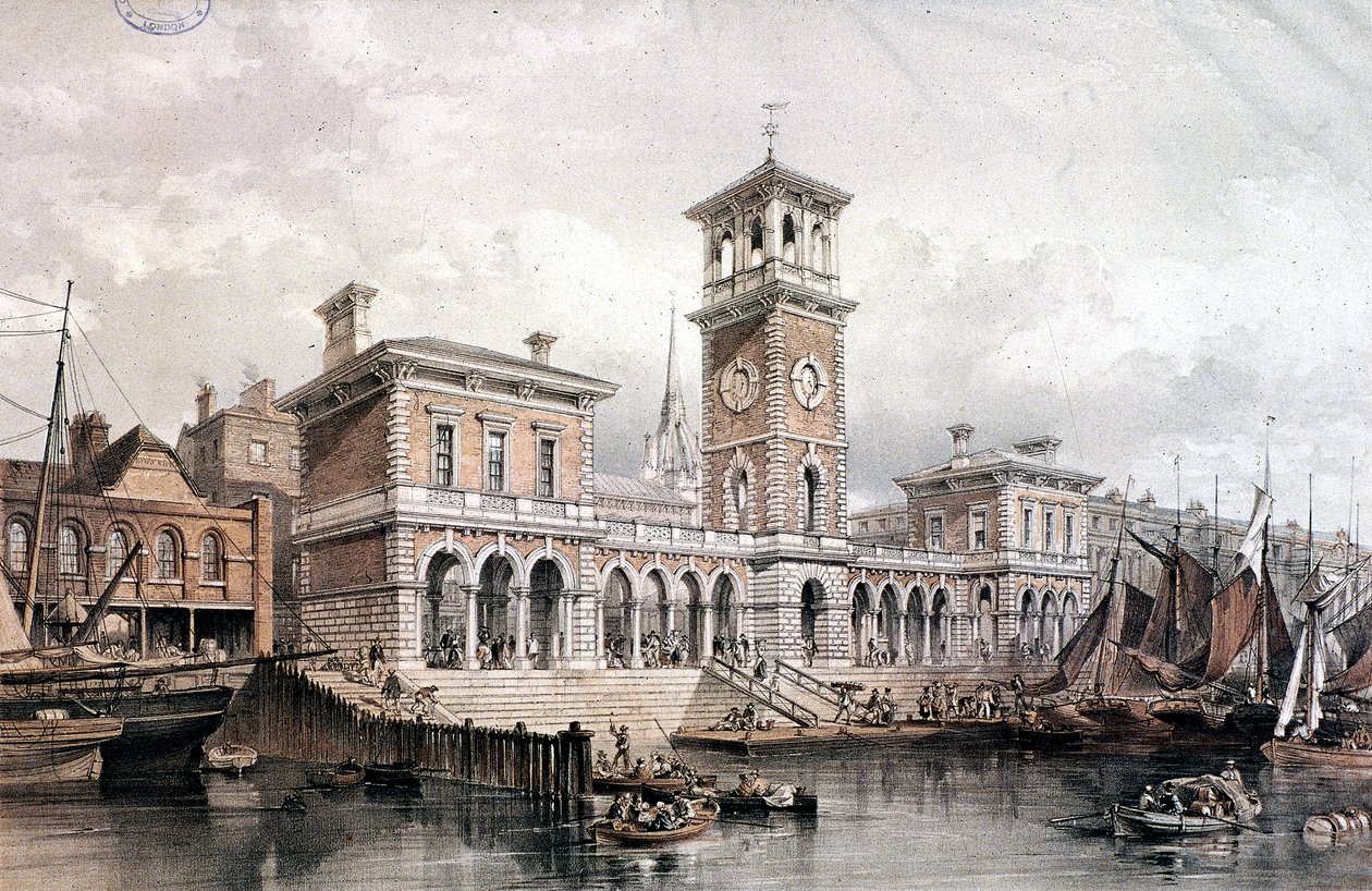 Billingsgate Wharf and Market, London, 1851 alkotó: George Hawkins