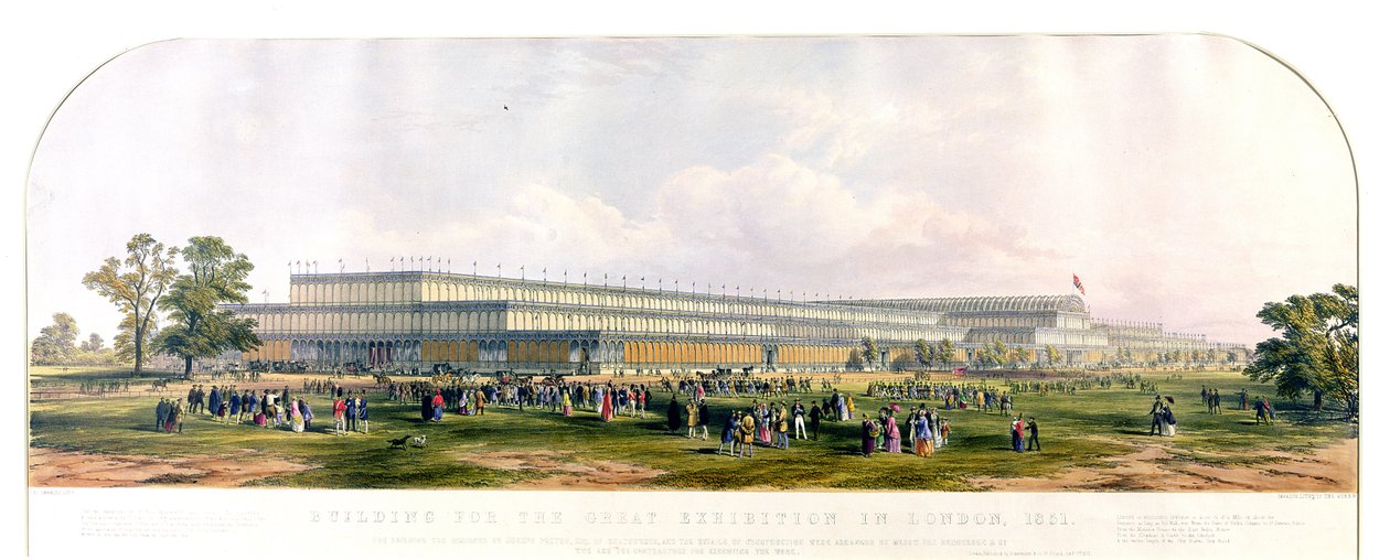 Épület a nagy londoni kiállításhoz, 1851 alkotó: George Hawkins