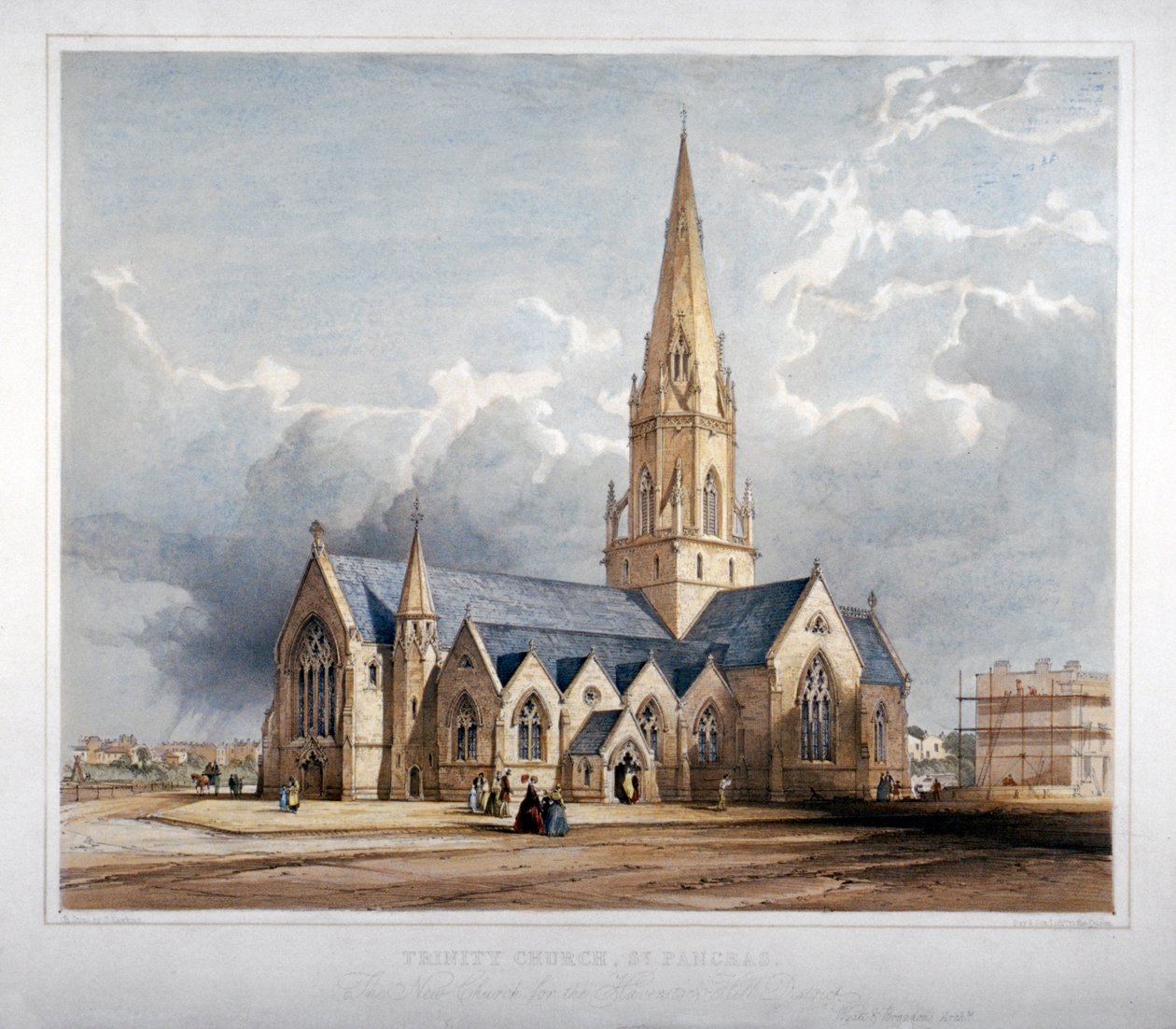 Holy Trinity Church, Hartland Road, Hampstead, London, 1850. alkotó: George Hawkins