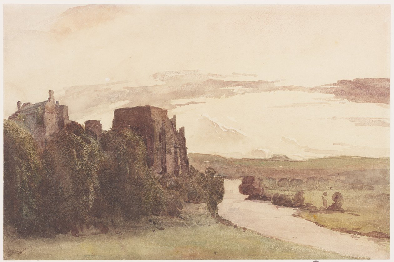 Cockermouth-kastély (a fedélzetre ragasztva) alkotó: George Haydock Dodgson