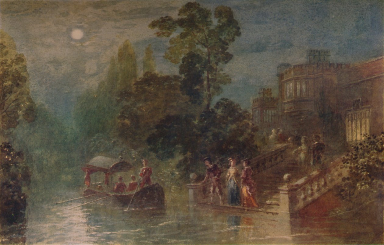 Moonlight: the Terrace, Haddon Hall, 1873, 1935 alkotó: George Haydock Dodgson