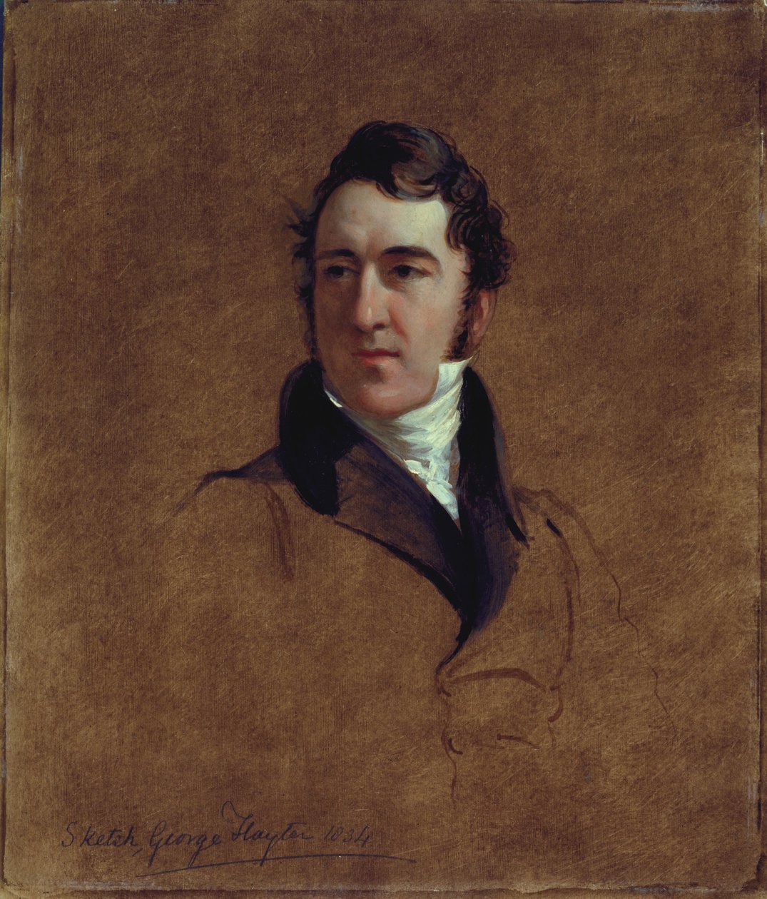 John Poulter portrévázlata, 1834 (olaj, malomdeszka) alkotó: George Hayter