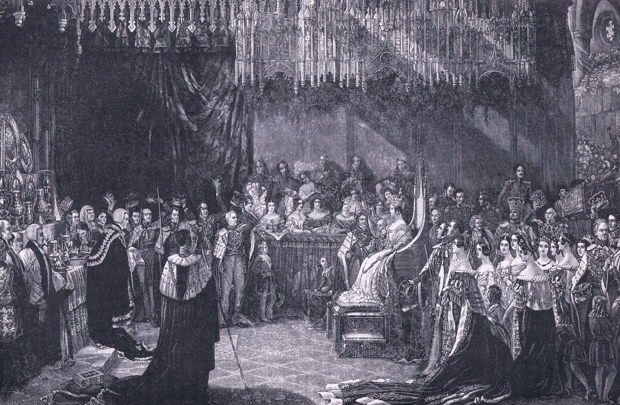 Viktória királynő megkoronázása i.sz. 1838 alkotó: George Hayter