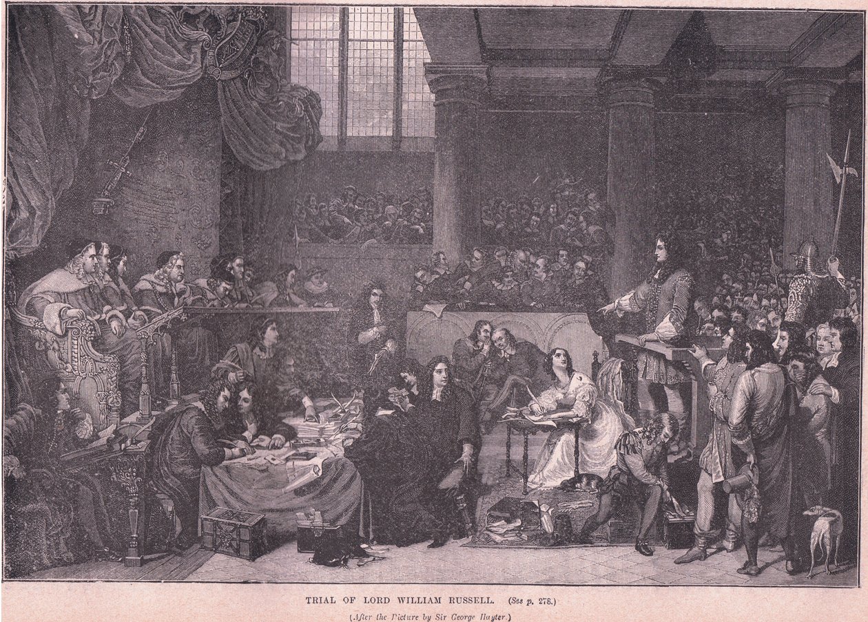 Lord William Russell tárgyalása alkotó: George Hayter