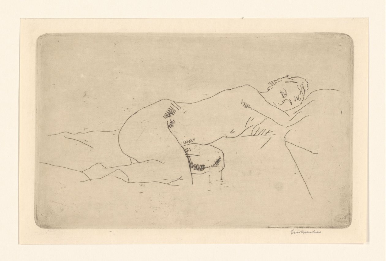 Fekvő női akt alkotó: George Hendrik Breitner (signed by artist)