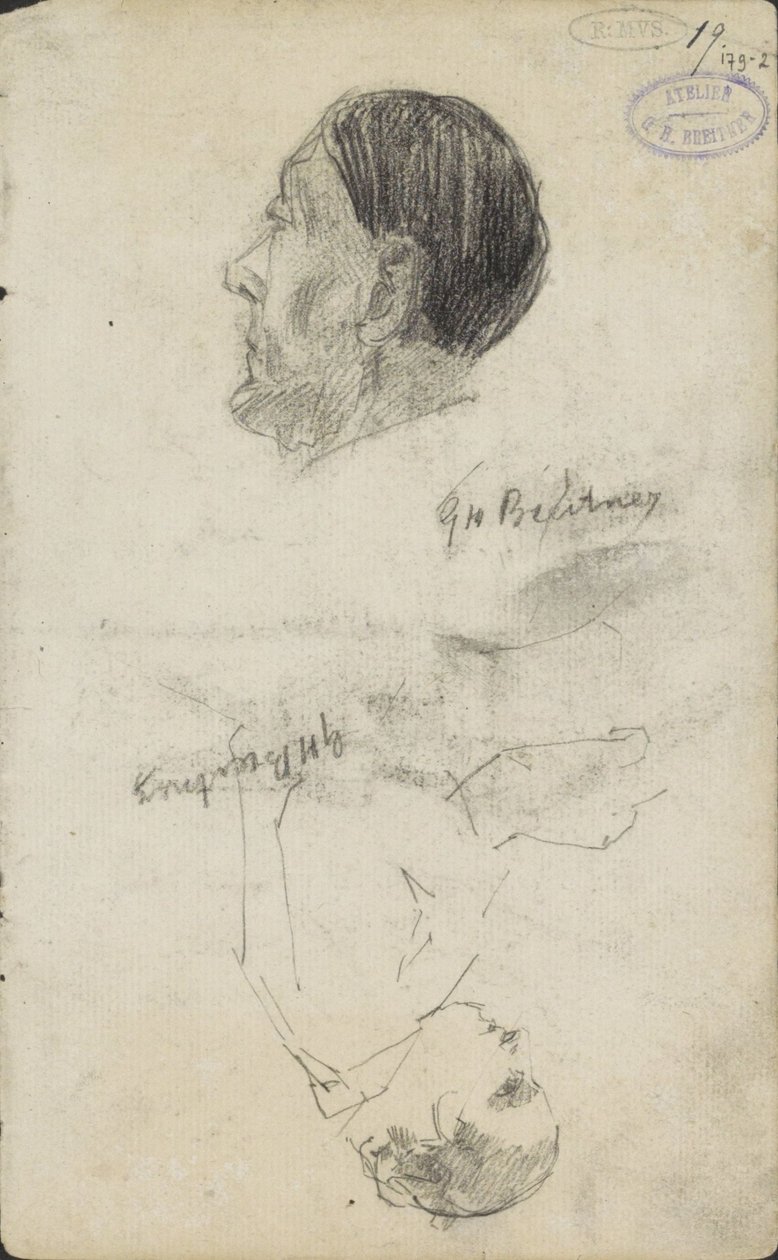 Két alaktanulmány alkotó: George Hendrik Breitner (signed by artist)