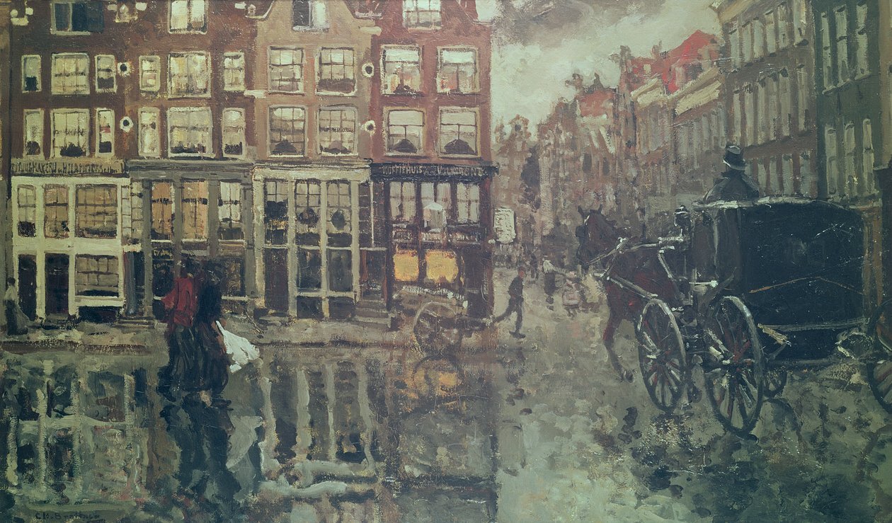 A Leidsche tér sarka, Amszterdam (olaj) alkotó: George Hendrik Breitner