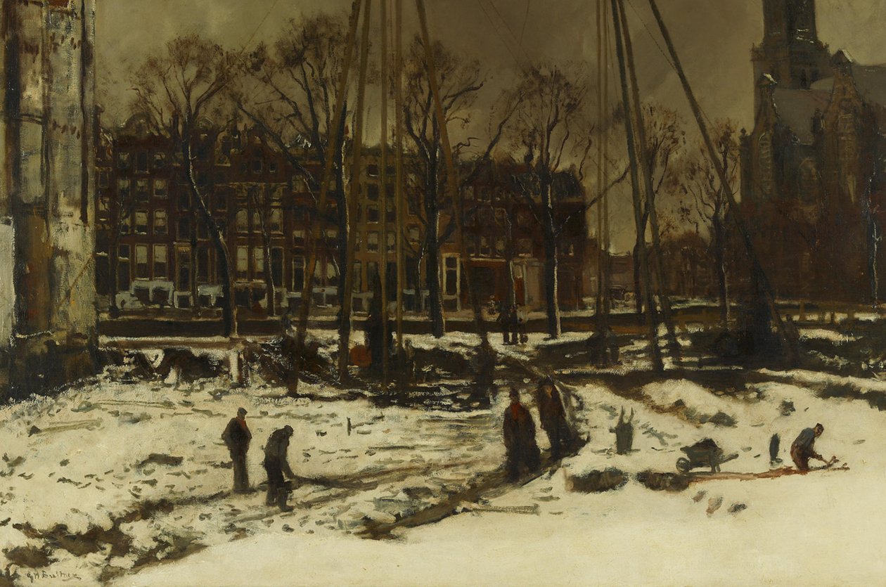 A Raadhuisstraat átjárója télen alkotó: George Hendrik Breitner