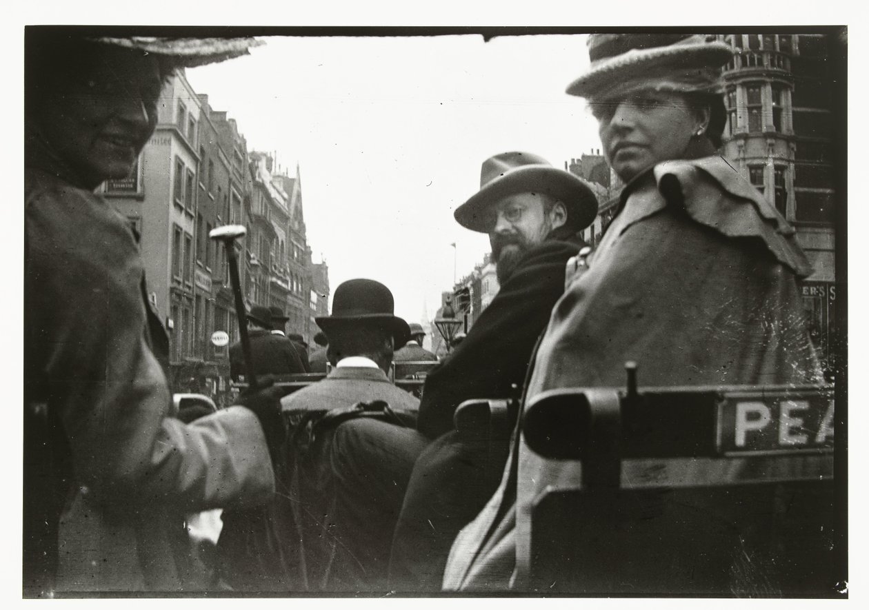 George Breitner és Marius Bauer egy hintón Londonban alkotó: George Hendrik Breitner