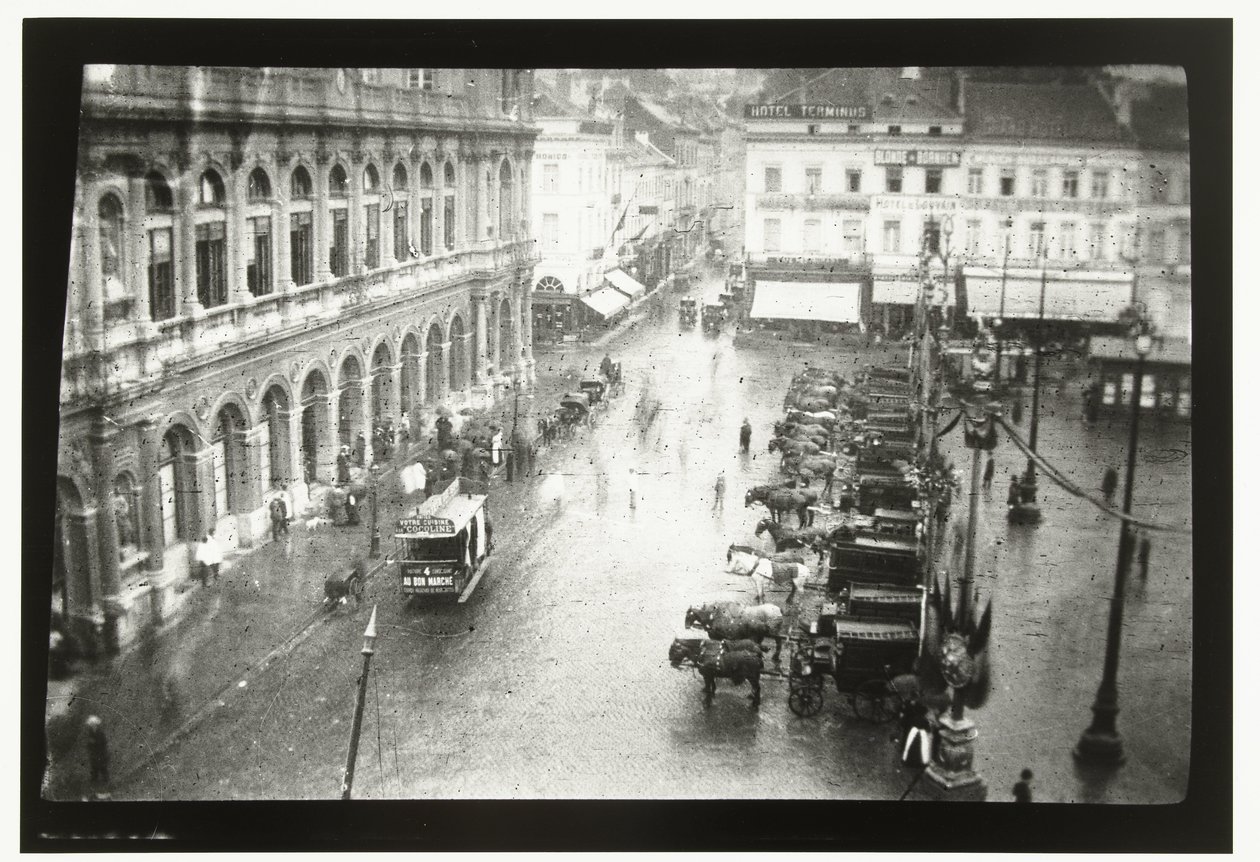 Kilátás a brüsszeli északi pályaudvarra és a Place Rogierre Brüsszelben alkotó: George Hendrik Breitner