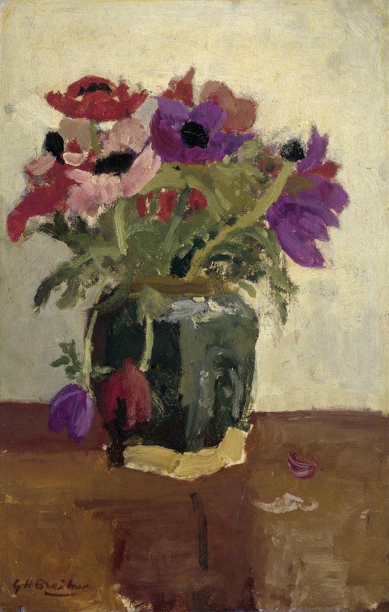 Ginger Pot kökörcsinnel alkotó: George Hendrik Breitner
