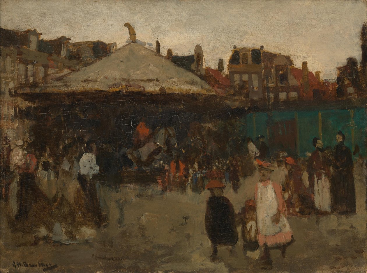 Vásár a Haarlemmerplein téren alkotó: George Hendrik Breitner