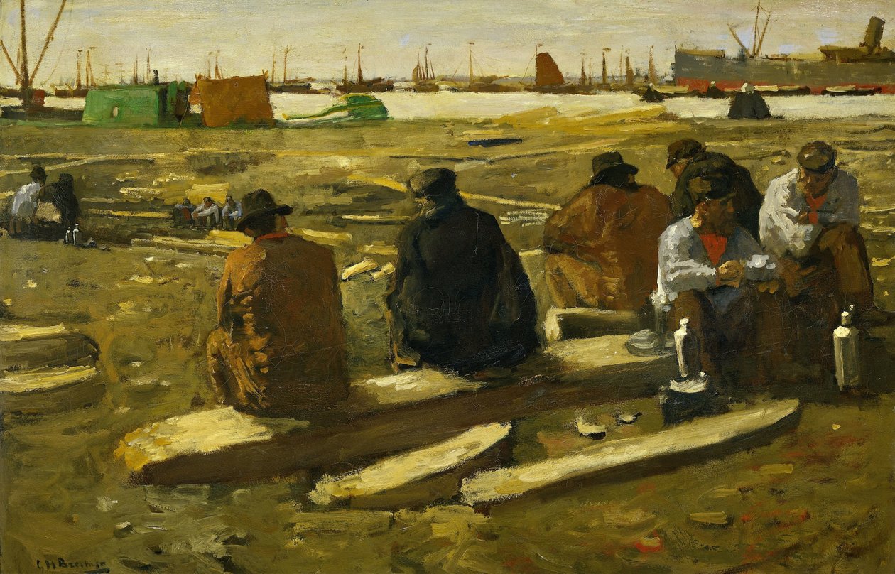 Ebédidő az amszterdami Van Diemenstraat építési területén Déli szünet az Amszterdam Van Diemenstraat építési területén alkotó: George Hendrik Breitner
