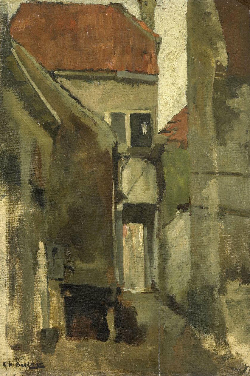 Neighborhood Street Rijswijkben, Hága közelében alkotó: George Hendrik Breitner