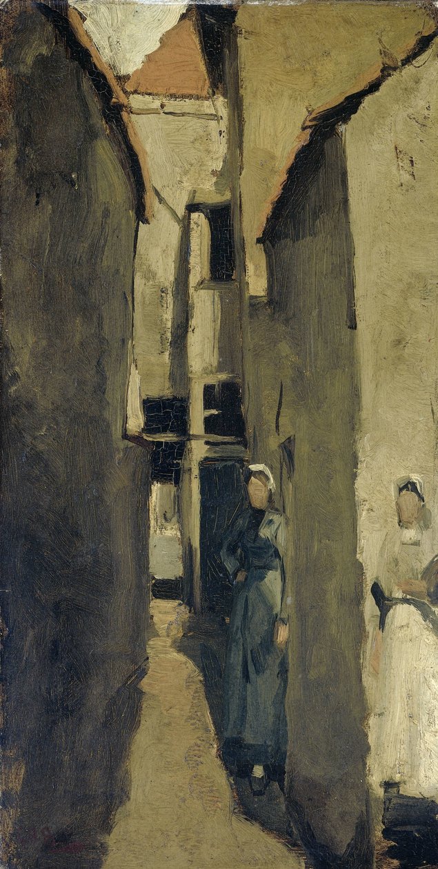 Neighborhood Street Hágában vagy Scheveningenben alkotó: George Hendrik Breitner