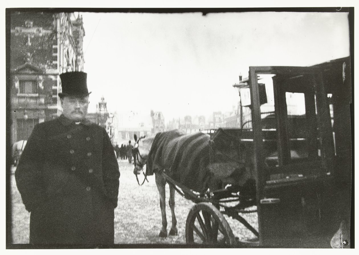 Lovak kocsival az amszterdami Leidseplein-n alkotó: George Hendrik Breitner