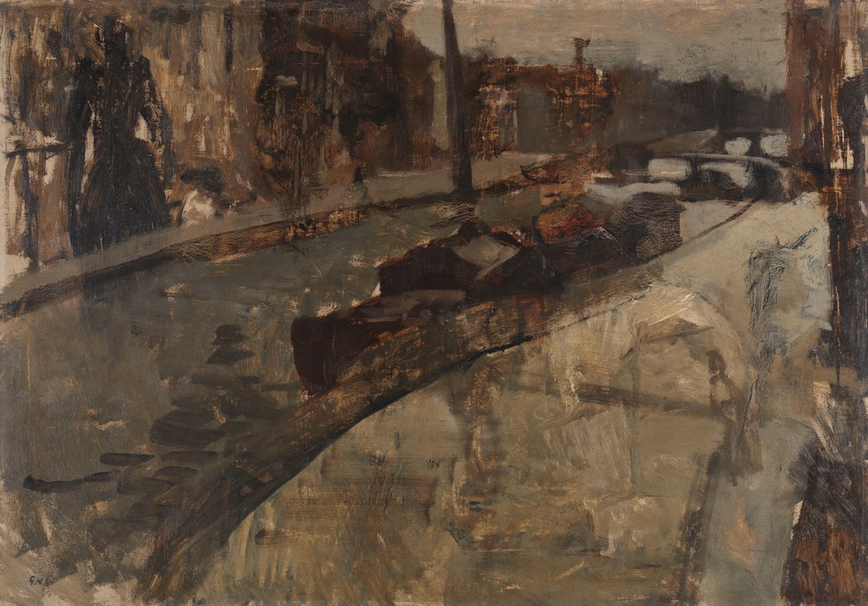 Prinsengracht Lauriergracht közelében, Amszterdamban alkotó: George Hendrik Breitner