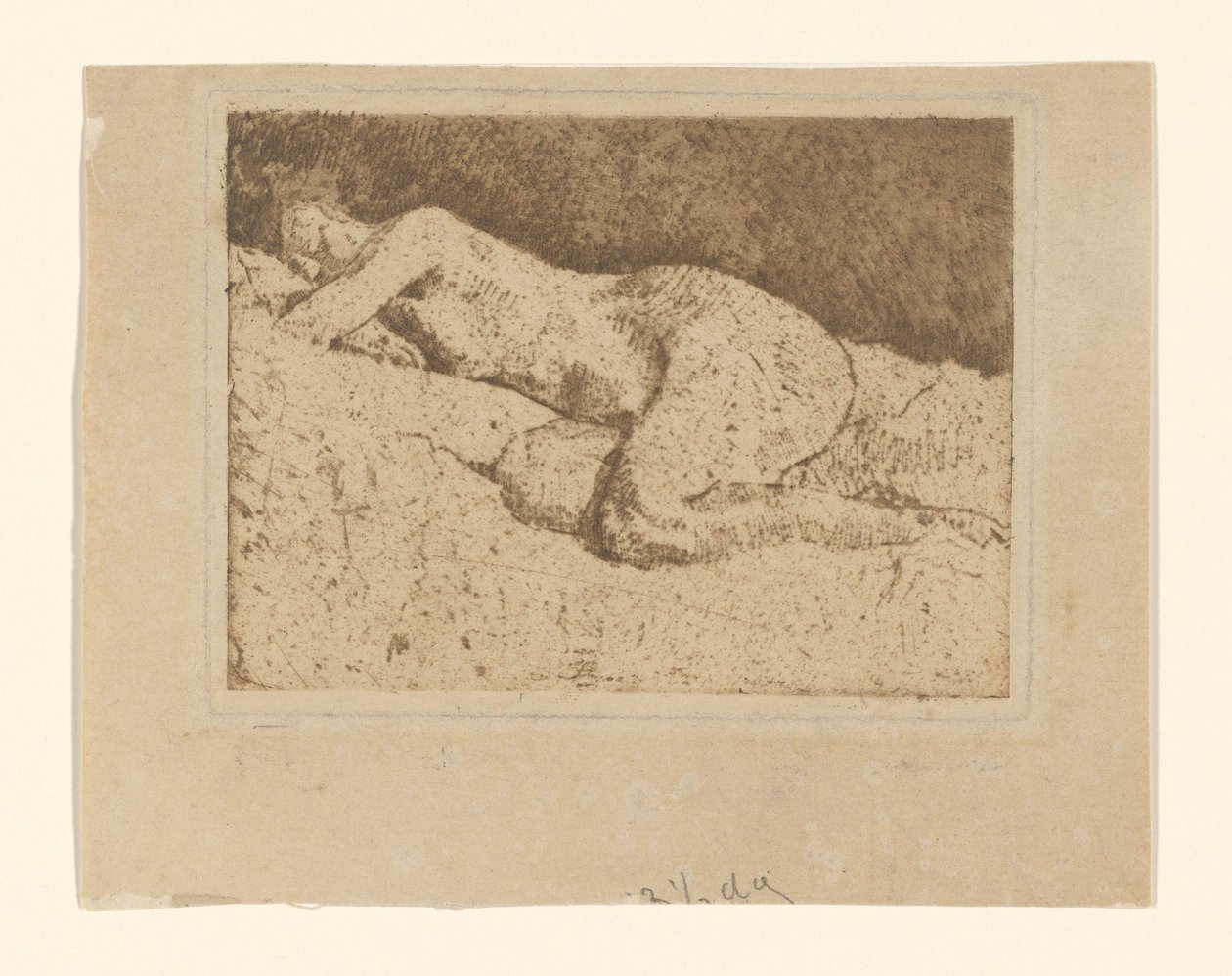 Fekvő női akt alkotó: George Hendrik Breitner