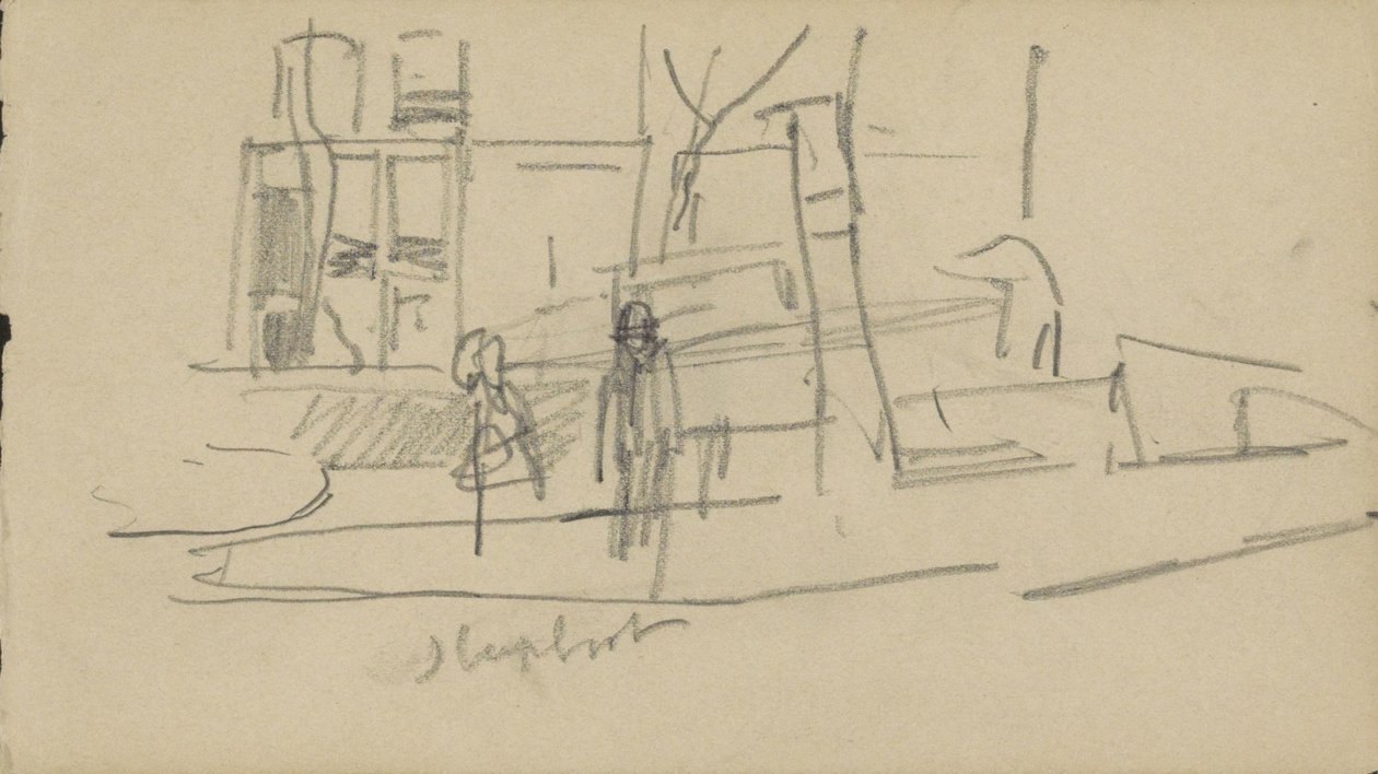 Vontatóhajó egy csatornában alkotó: George Hendrik Breitner