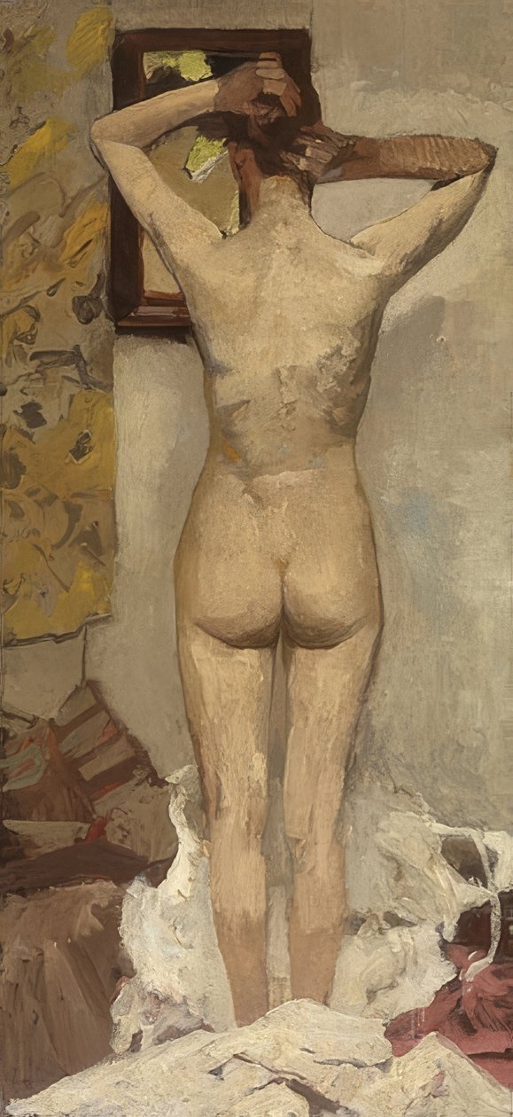 Álló akt.1893 körül alkotó: George Hendrik Breitner