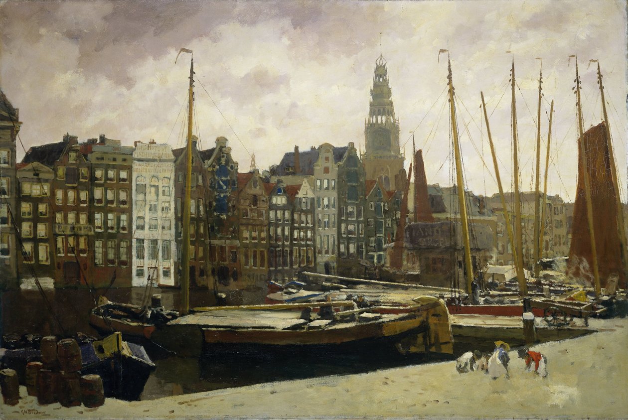 A Damrak, Amszterdam alkotó: George Hendrik Breitner