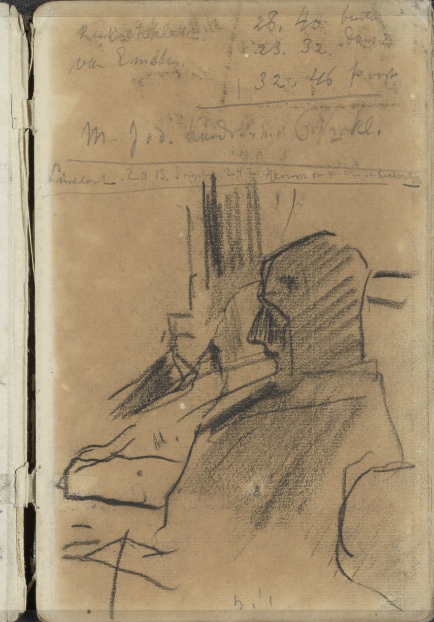 Két ülő férfi alkotó: George Hendrik Breitner