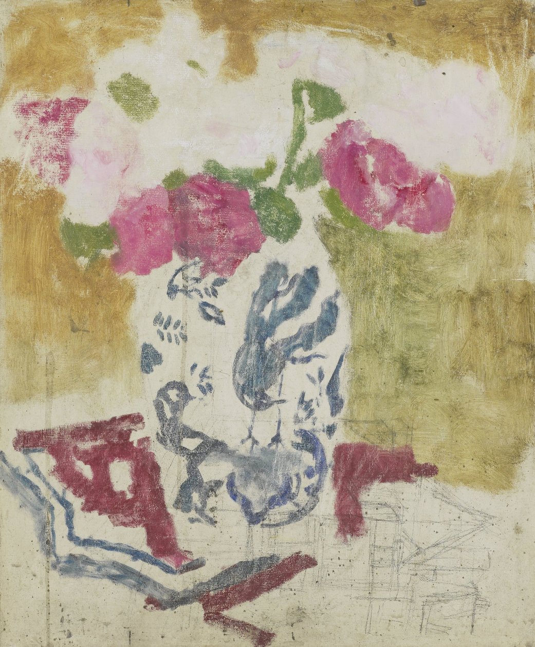Váza rózsaszín virágokkal alkotó: George Hendrik Breitner