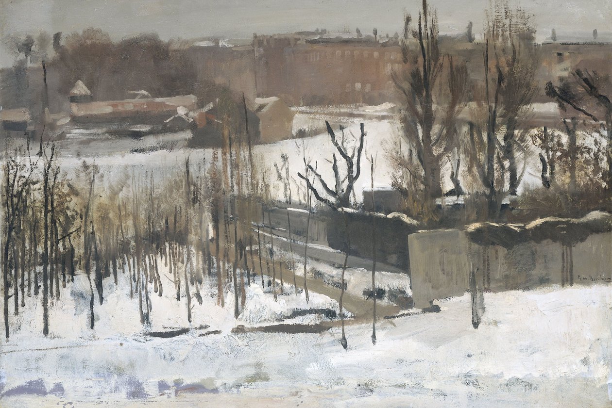 Kilátás az amszterdami Oosterparkra a hóban, 1892 alkotó: George Hendrik Breitner