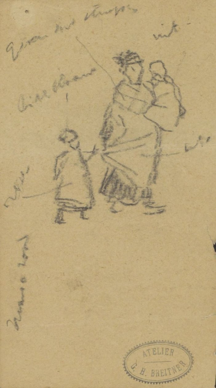 Két gyermekes nő alkotó: George Hendrik Breitner