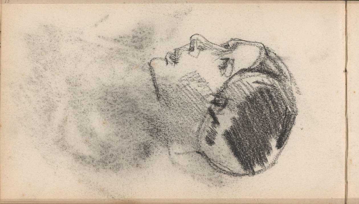 Női fej fülvasas főkötővel alkotó: George Hendrik Breitner