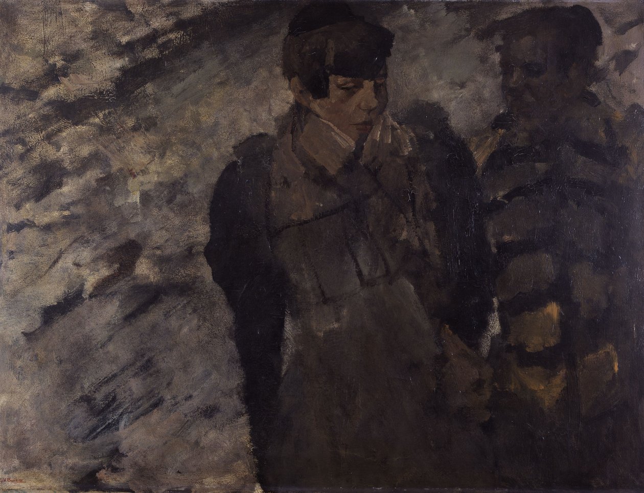 Tél (Lányok a hóban) alkotó: George Hendrik Breitner