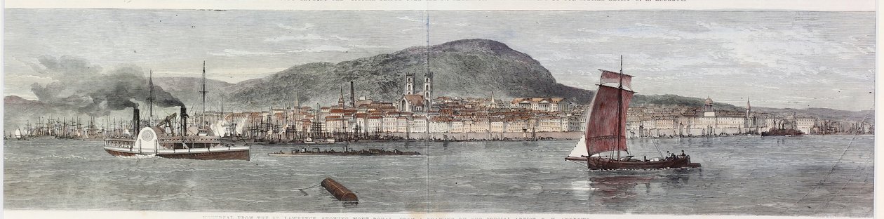 Kilátás Montreal városára, Kelet-Kanada alkotó: George Henry Andrews