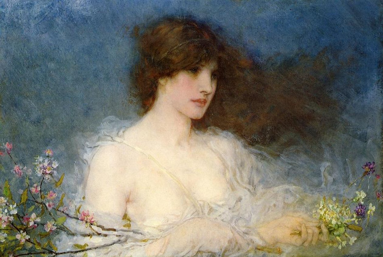 Tavaszi idill alkotó: George Henry Boughton
