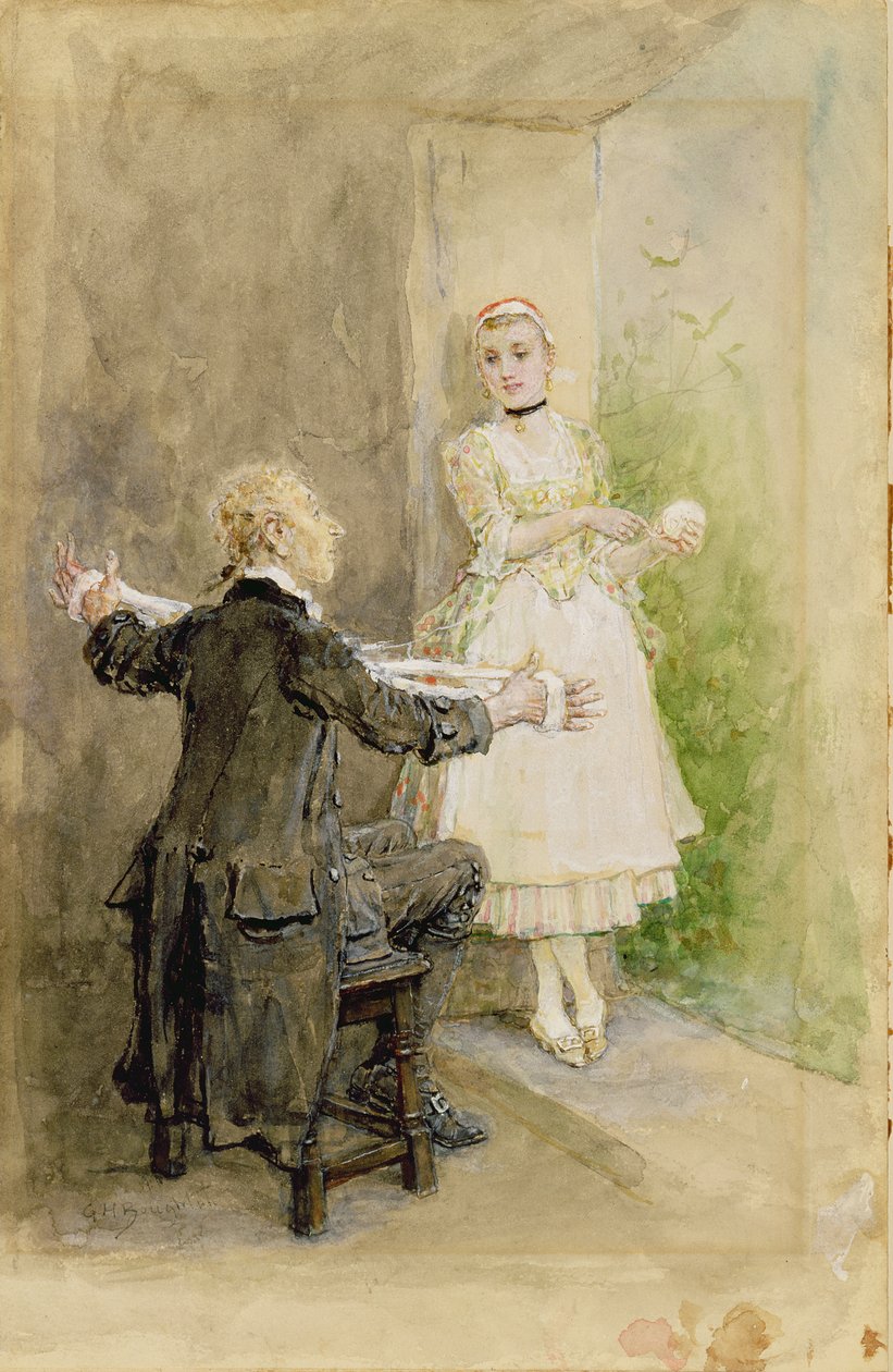 Ichabod Crane és Katrin Van Tassel, 1893 körül alkotó: George Henry Boughton