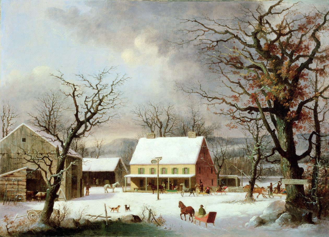 Hét mérföld Farmingtonig, 1853 körül alkotó: George Henry Durrie