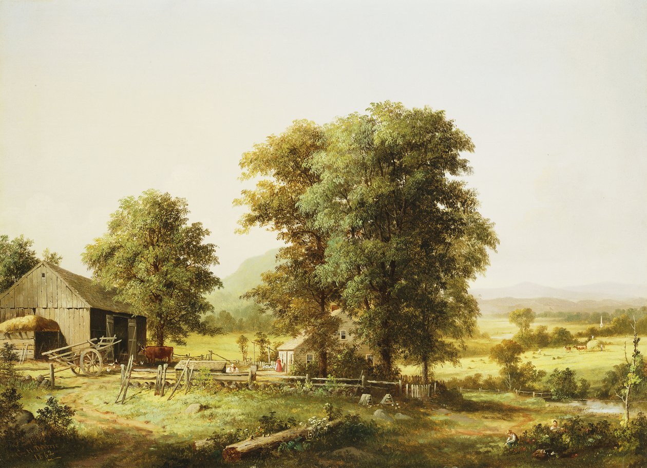 Nyári farm jelenet, 1862 alkotó: George Henry Durrie
