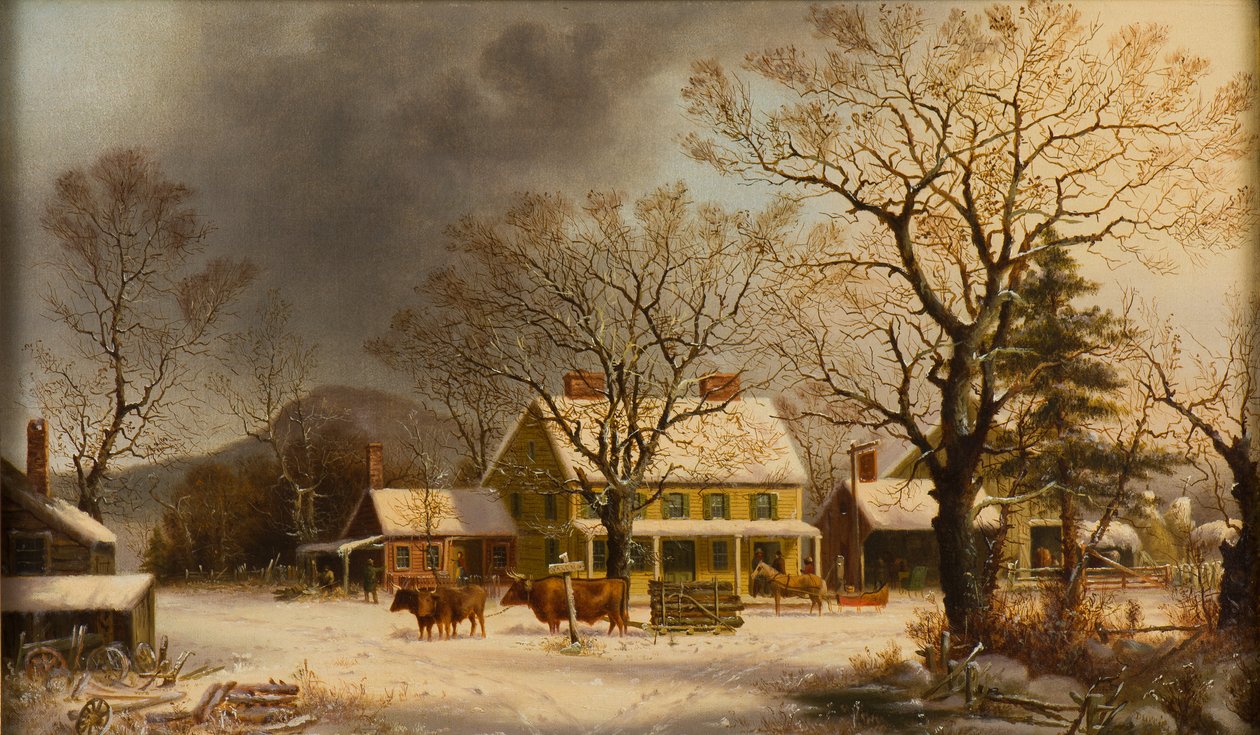 The Old Inn - Tíz mérföld Salemig, 1860-63 alkotó: George Henry Durrie