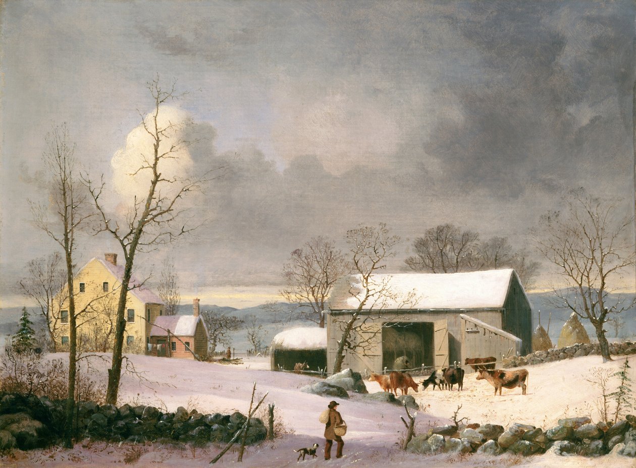 Téli táj, 1858 körül (olaj, vászon) alkotó: George Henry Durrie