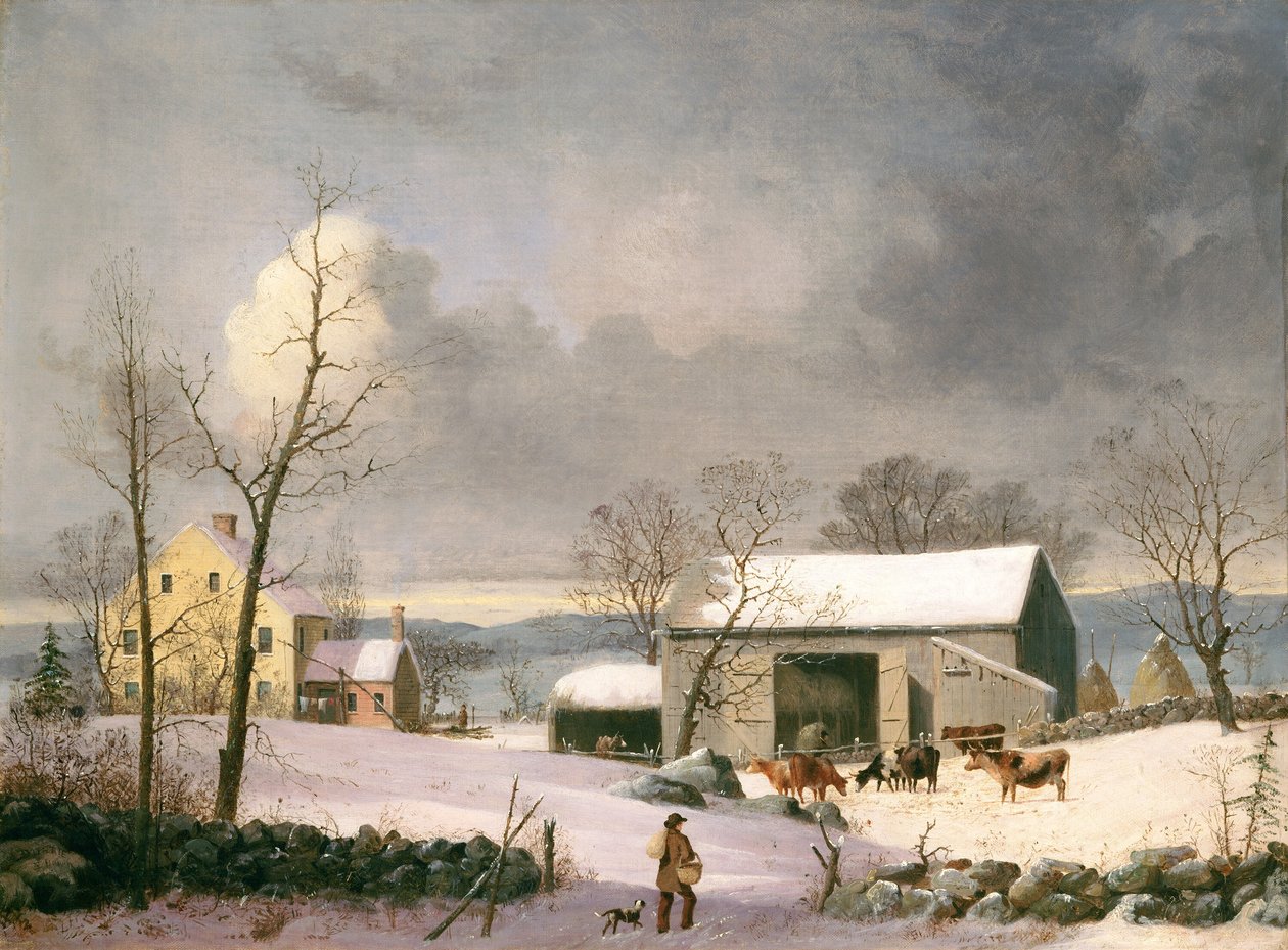 Tél a vidéken, c. 1858. alkotó: George Henry Durrie