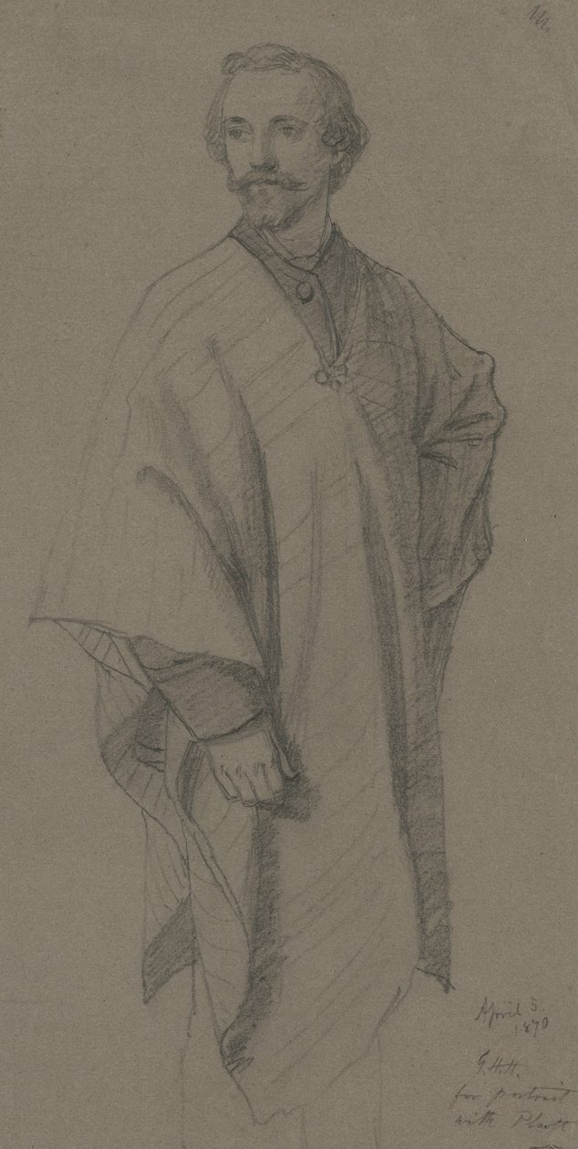 Önarckép, 1870 (grafit, barna vászonpapír) alkotó: George Henry Hall