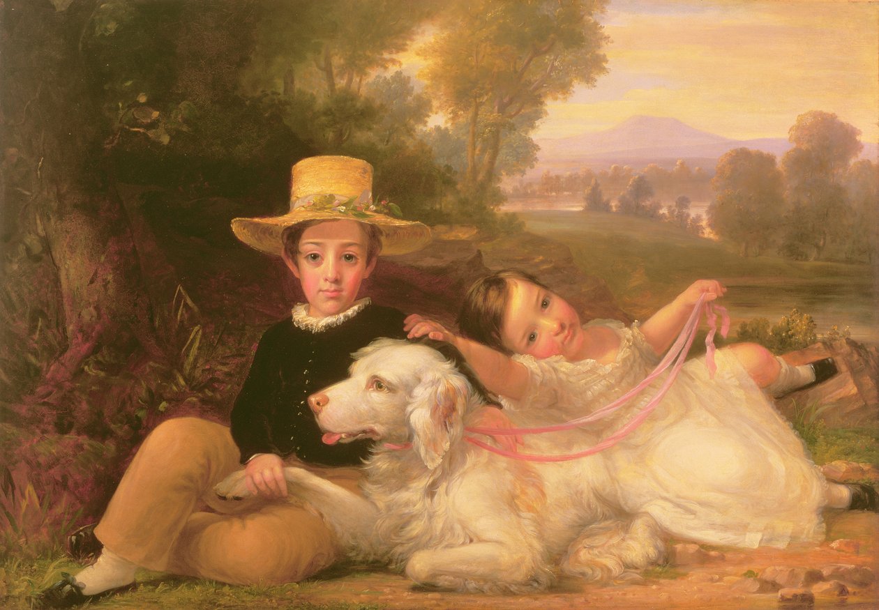 Két gyermek portréja alkotó: George Henry Harlow