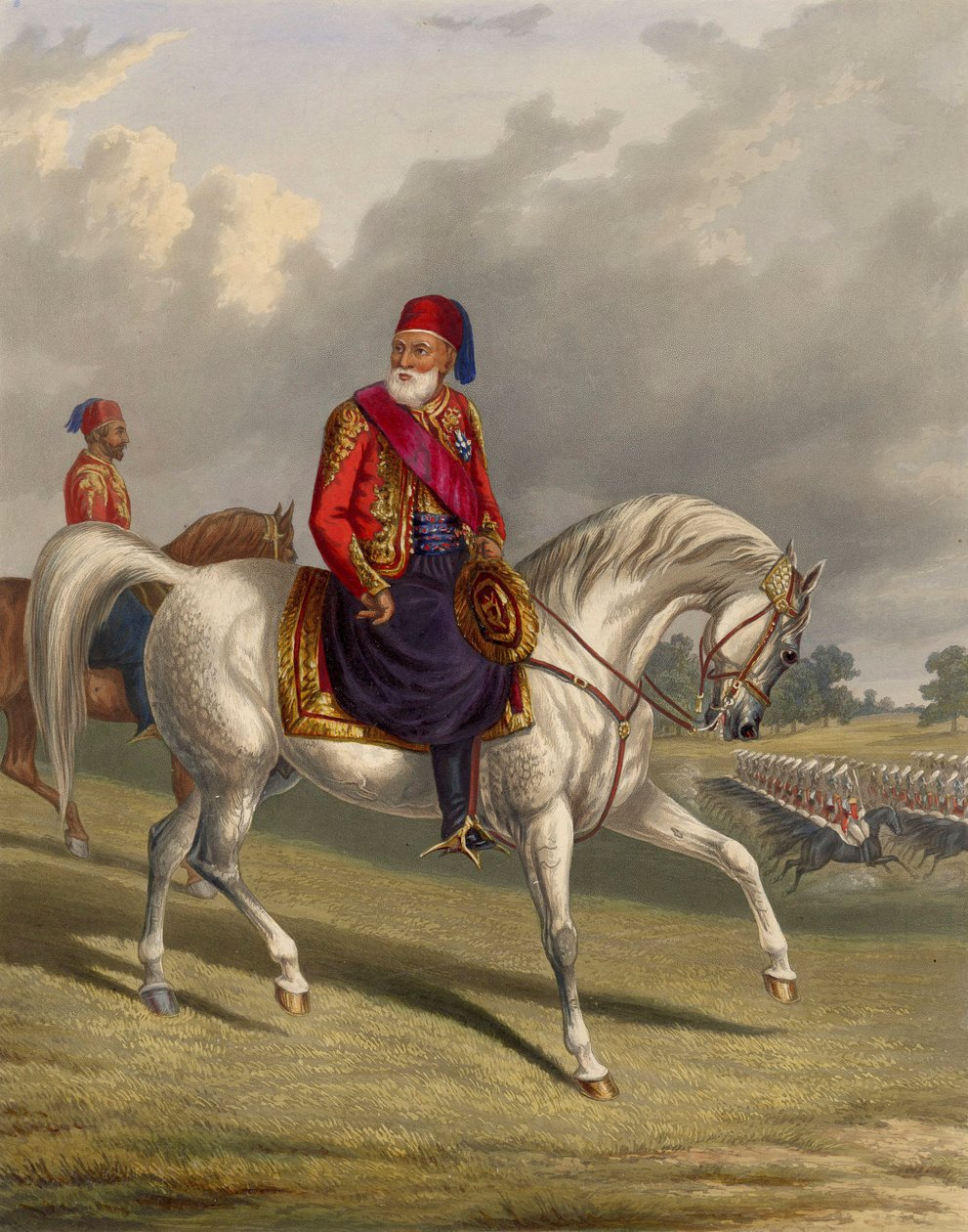 Ibrahim pasa egyiptomi államférfi és tábornok portréja (Ibrahim Pasha of Egypt (1789-1848)) George Henry Laporte (1799-1873) metszet 1846 Méret: 29,8x23,4 cm Magángyűjtemény alkotó: George Henry Laporte