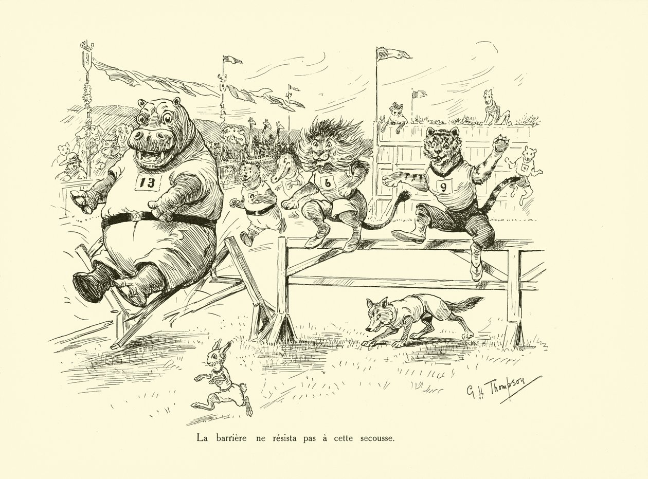 A gát nem állt ellen az ütésnek (litho) alkotó: George Henry Thompson