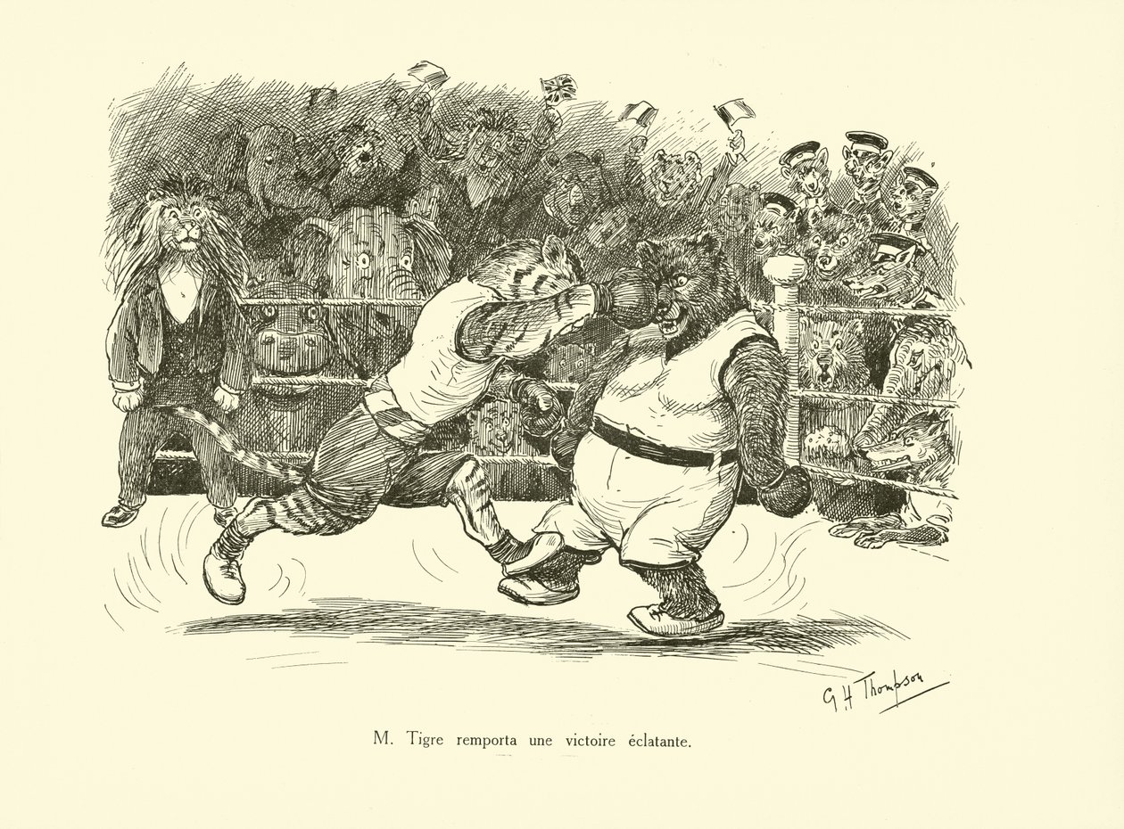 Az M Tigre elsöprő győzelmet aratott (litho) alkotó: George Henry Thompson