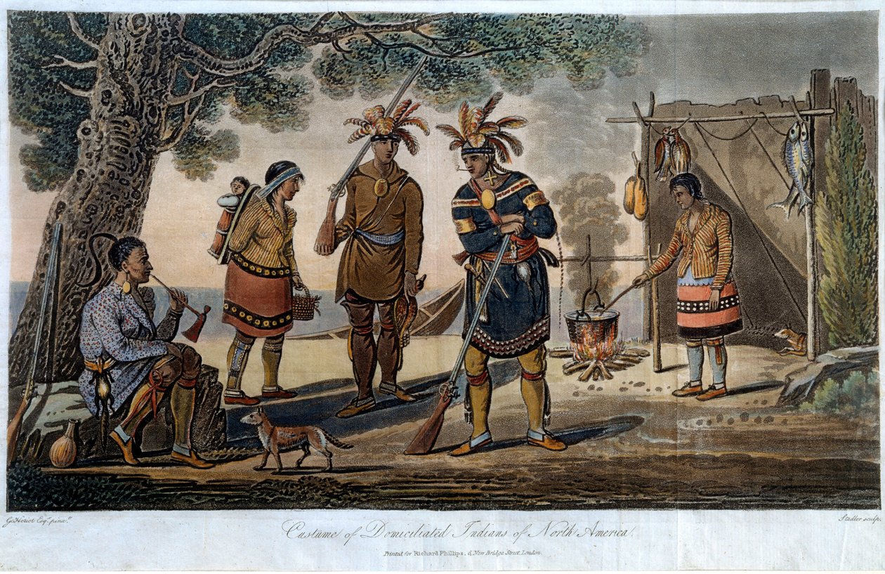 Az észak-amerikai indiánok jelmezei, Heriot, George (1766-1844) alkotó: George Heriot
