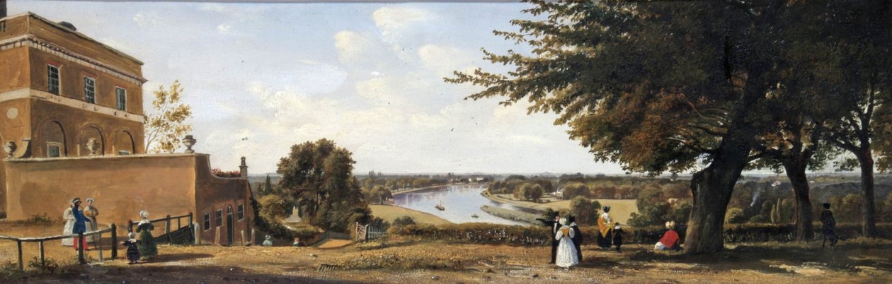 Kilátás a Richmond-hegyről, bal oldali kanóccal, 1837 alkotó: George Hilditch