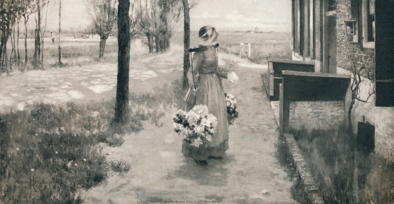 Viráglány Hollandiában, 1887, 1912 alkotó: George Hitchcock