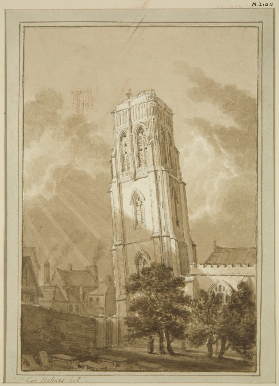 Templomtemplom (ceruza és akvarell papíron) alkotó: George Holmes