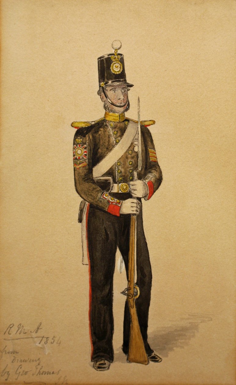 A Királyi Tengerészgyalogság Színes őrmestere, 1854 (wc papíron) alkotó: George Housman Thomas