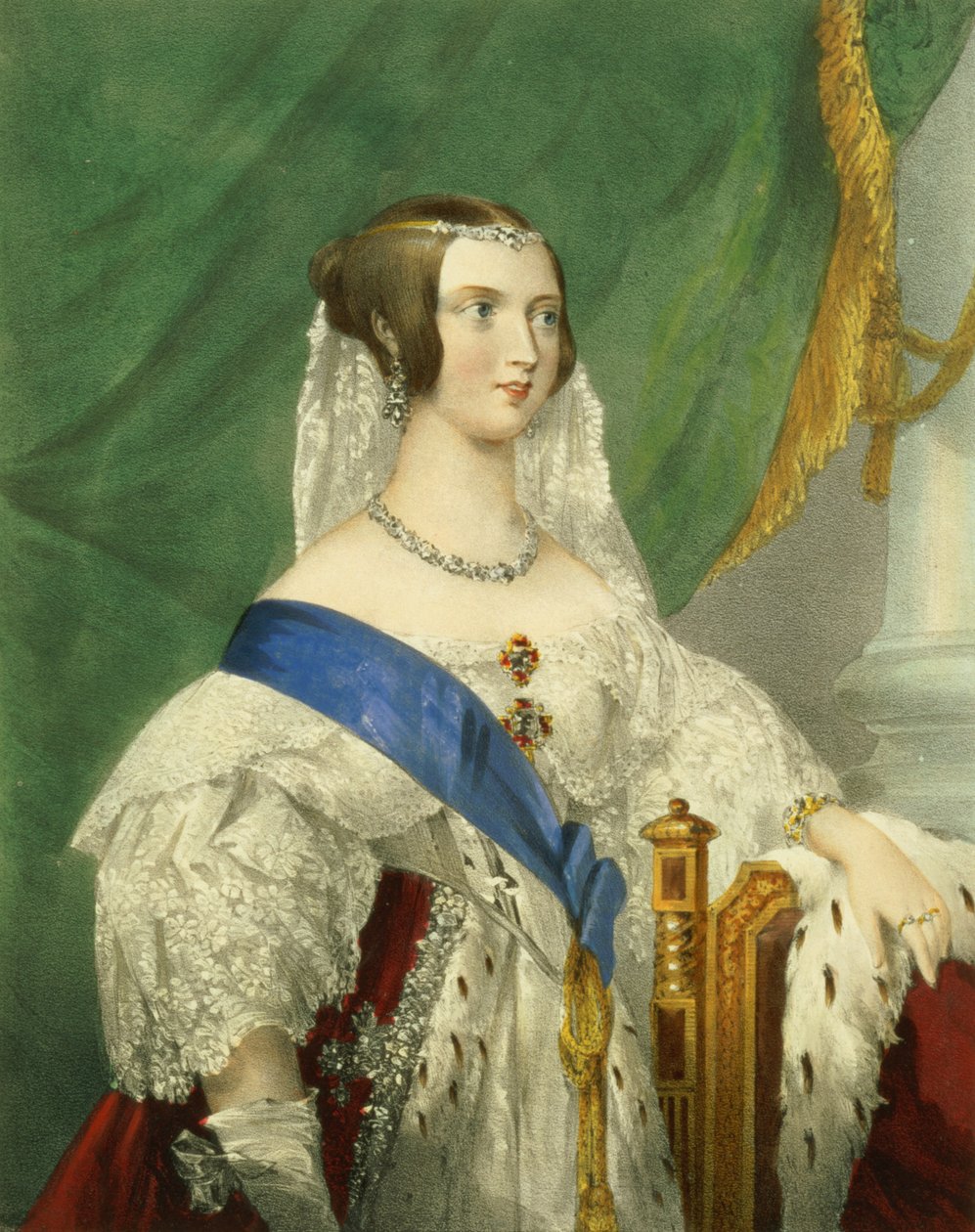 Legkegyelmesebb Őfelsége, Viktória királynő (1819-1901) James Henry Lynch (fl.1815-68) metszete alkotó: George Howard